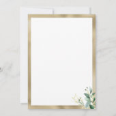 Wasserfarbener Eukalyptus grün Save the Date Einladung (Rückseite)