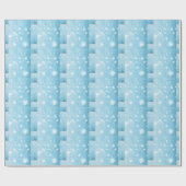 Wasserfarbener Frost Snowflake Blaue Eisgestaltung Geschenkpapier (Flach)
