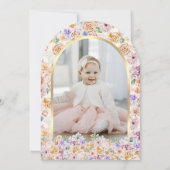 Wasserfarbener Frühling Blumenstrauß-Arc Einladung (Rückseite)