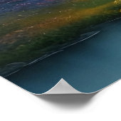 Wasserfarbener Frühling Landschaft Poster (Ecke)