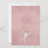 Wasserfarbener Frühling Pink Bouquet Rustikales Bo Einladung (Rückseite)