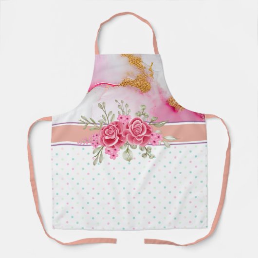 Wasserfarbener Frühling Schürze (Vorderseite)