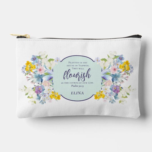 Wasserfarbener Frühlingsbläserbibel Personalisiert Zubehörtasche (Vorderseite)