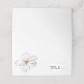 Wasserfarbener Frühlingsbrlossom minimalistischer Platzkarte (Außenseite Aufgefaltet)