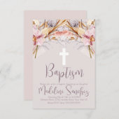 Wasserfarbener Frühlingshaufen Taufe Blumendekorik Einladung (Vorne/Hinten)