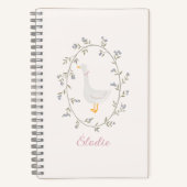 Wasserfarbener Gänse-Individuelle Name Notizblock (Vorderseite)