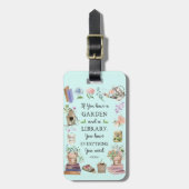 Wasserfarbener Garten Bibliothek Zitat Blumenkohl Gepäckanhänger (Vorderseite vertikal)