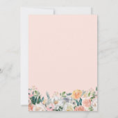 Wasserfarbener Garten Blumengarten Hochzeit des Bl Einladung (Rückseite)