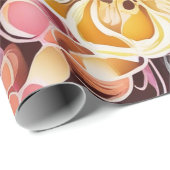 Wasserfarbener Garten Romantik Geschenkpapier (Rolleneckpunkt)