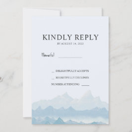 Wasserfarbener Gebirgszug Land Hochzeit UAWG Einladung