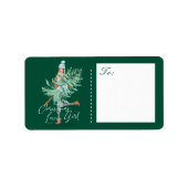 Wasserfarbener Girl Adressaufkleber (Vorne)