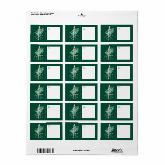 Wasserfarbener Girl Adressaufkleber (Vorne)