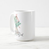 Wasserfarbener Girl Kaffeetasse (Vorderseite Links)