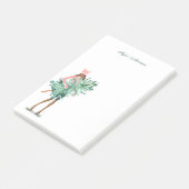 Wasserfarbener Girl Post-it Klebezettel (angewinkelt)