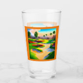 Wasserfarbener Golfplatz Utopia Glas (Vorderseite)