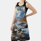 Wasserfarbener Grizzly Bär von der Natur der Mensc Schürze (InSitu)