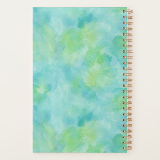 Wasserfarbener Haartrockner Personalisierter Salon Planer (Rückseite)