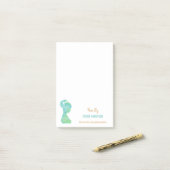 Wasserfarbener Haartrockner Personalisierter Salon Post-it Klebezettel (Auf Schreibtisch)