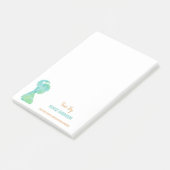 Wasserfarbener Haartrockner Personalisierter Salon Post-it Klebezettel (angewinkelt)