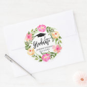 Wasserfarbener, handgeschriebener Abschluss Runder Aufkleber (Umschlag)