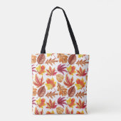 Wasserfarbener Herbst botanische, nahtlose Komposi Tasche (Rückseite)