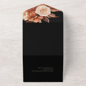 Wasserfarbener Herbst Elegance-Hochzeit All In One Einladung (Außenbereich)