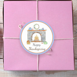 Wasserfarbener Herbst Kürbisgewürze, Kuchen Runder Aufkleber