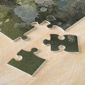 Wasserfarbener Herbst Landschaft der Kirche Puzzle (Seite)