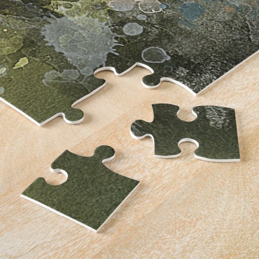 Wasserfarbener Herbst Landschaft der Kirche Puzzle (Seite)