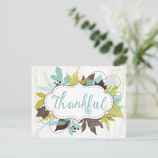 Wasserfarbener Herbst lässt dankbare Postkarte zur (Stehend Vorderseite)