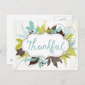 Wasserfarbener Herbst lässt dankbare Postkarte zur (Vorne/Hinten)