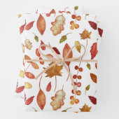 Wasserfarbener Herbst lässt die Natur zurück Geschenkpapier Set (Beispiel)