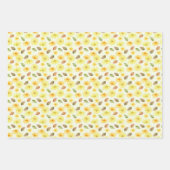 Wasserfarbener Herbst Sonnenblumen, Blume Muster Geschenkpapier Set (Vorderseite 3)