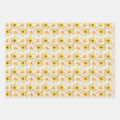 Wasserfarbener Herbst Sonnenblumen, Blume Muster Geschenkpapier Set (Vorderseite 2)