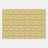 Wasserfarbener Herbst Sonnenblumen, Blume Muster Geschenkpapier Set (Vorderseite)