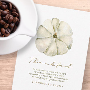 Wasserfarbener Herbstpumpen Dankbarer Erntedank Feiertagskarte