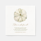 Wasserfarbener Herbstpumpen Dankbarer Erntedank Serviette (Vorderseite)