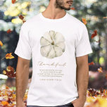 Wasserfarbener Herbstpumpen Dankbarer Erntedank T-Shirt<br><div class="desc">Fügen Sie einen Erntedank Gruß von Ihrer Familie hinzu. Design besteht aus Wasserfarbe Herbst Kürbis.</div>