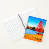 Wasserfarbener Herbstsee Notizbuch (Innenseite)