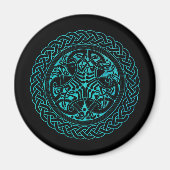 Wasserfarbener Himmelsknotenring mit Vögeln Magnet (Vorne)