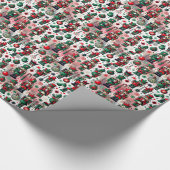 Wasserfarbener Hintergrund aus verzaubertem Holz Geschenkpapier (Ecke)