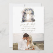 Wasserfarbener Hochzeitsplatz Save the Date (Vorderseite)