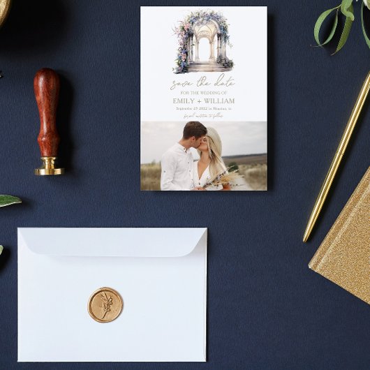 Wasserfarbener Hochzeitsplatz Save the Date