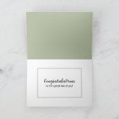 Wasserfarbener Hochzeitswein und Ivy Karte (Innenseite)