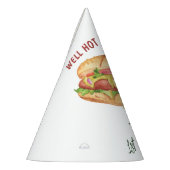 Wasserfarbener Hot-Dog-Kindergeburtstag Partyhütchen (Links)