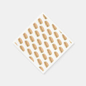 Wasserfarbener Hot-Dog-Kindergeburtstag Serviette (Ecke)