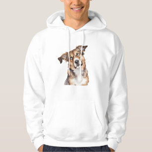 Wasserfarbener Hund ist verwirrt Erstaunlicher Hun Hoodie