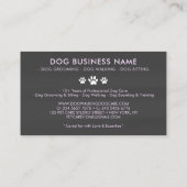 Wasserfarbener Hund Rasse Pet Grooming Pink Loyali Visitenkarte (Rückseite)