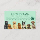 Wasserfarbener Hund Rasse Pet Grüne Loyalität wach Visitenkarte (Vorderseite)
