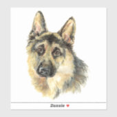 Wasserfarbener Hundehund Tier Aufkleber (Blatt)
